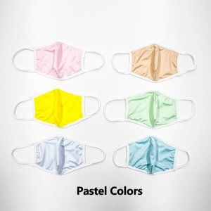 Fashion Face Masks -Set of 6 Masks - Pastel Colors